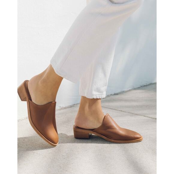 Soludos Venetian Leather Mule Tan 9.5 - Picture 1 of 6